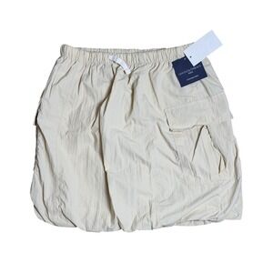 Grayson Threads Girls L 10 12 Cream Bubble Skirt Cargo Utility Pockets NWT